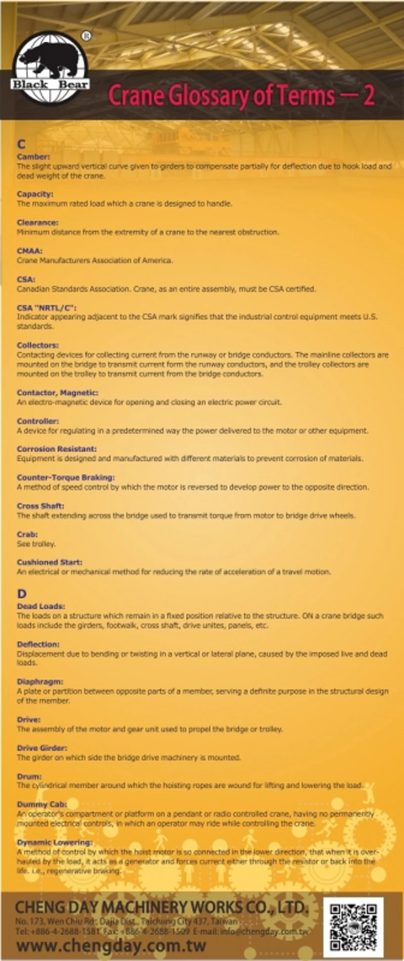 EDM-Crane Glossary of Terms – 2